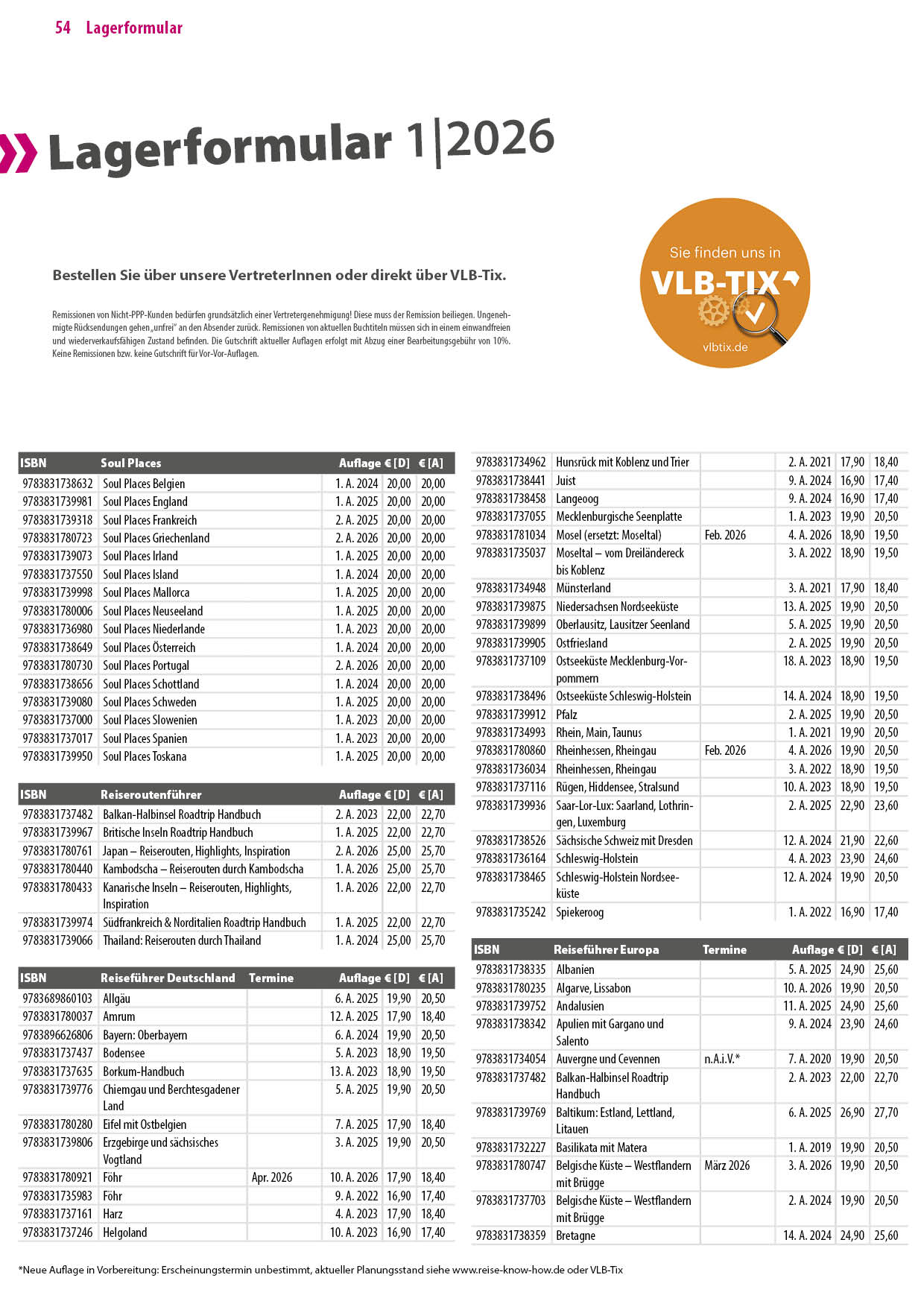 Lagerformular Vorschau Cover 1|2026