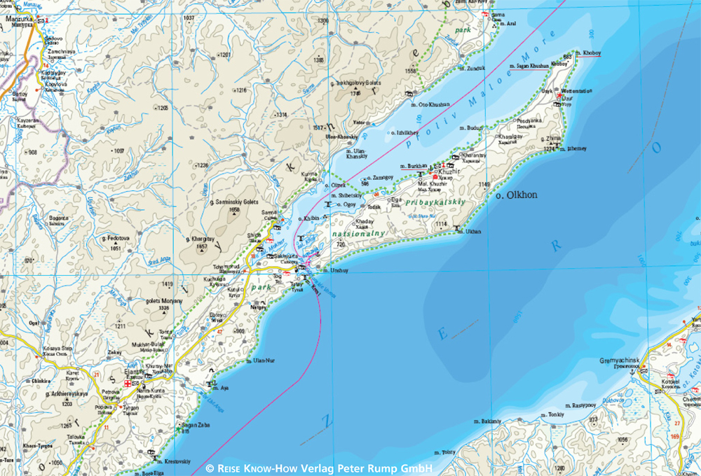 Baikalsee / Lake Baikal (1:550.000) | Reise Know-How