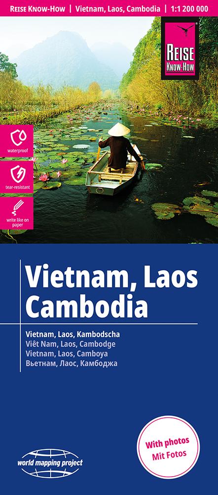 Cover Landkarte Vietnam, Laos, Kambodscha
