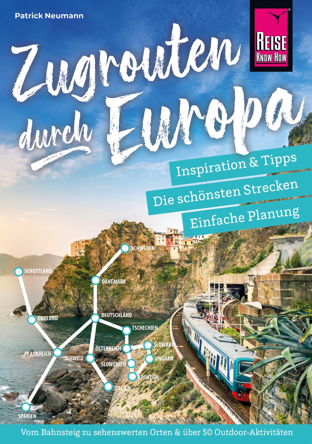 Buchcover Reiseführer Zugrouten durch Europa