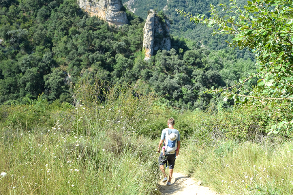 Johann mit Nino - Wanderung in der Mont-Rebei-Schlucht
